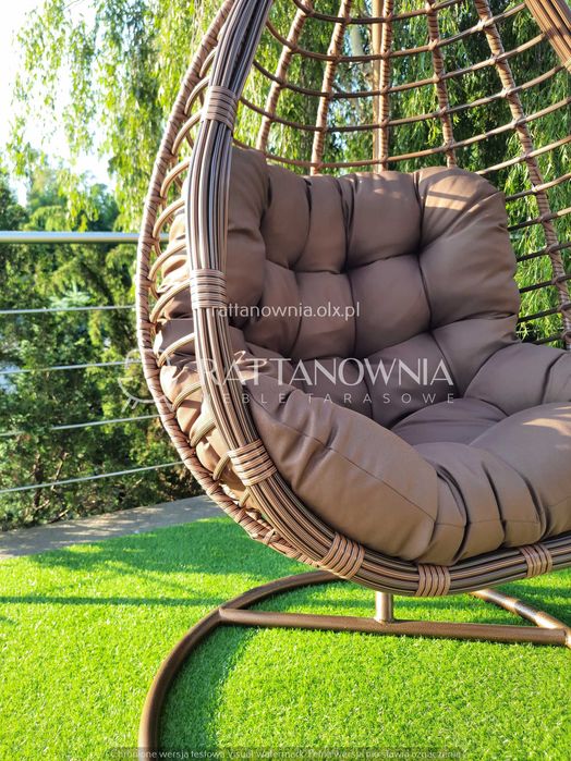 Fotel Wiszący Ogrodowy Bujany Huśtawka Bujak Stożek XXL WYPRZEDAŻ -50%
