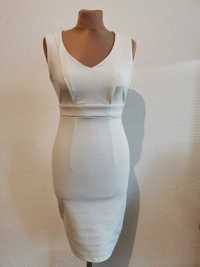 Biała sukienka bez rękawów NafNaf rozmiar 34