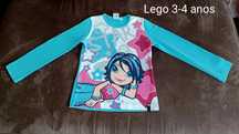 Sweatshirt Lego menina 3-4 anos