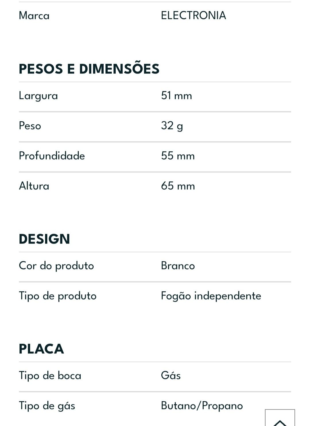 Vendo fogão Eletronia pouco tempo de uso