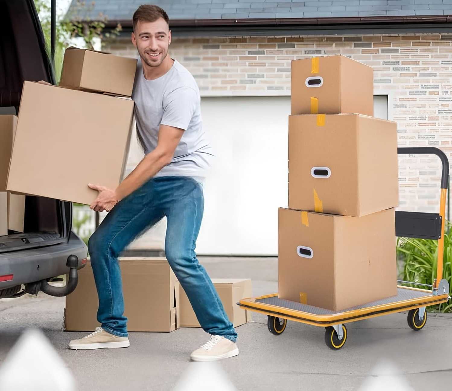 Wózek Platformowy Transportowy Magazynowy Składany Platforma 150 300kg
