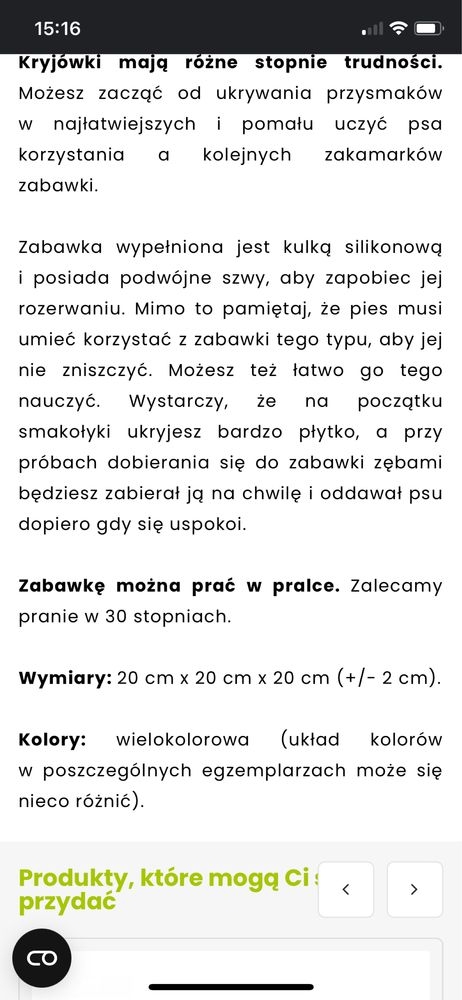 Nowa kostka mata węchowa dla psa 20x20x20 petsmile