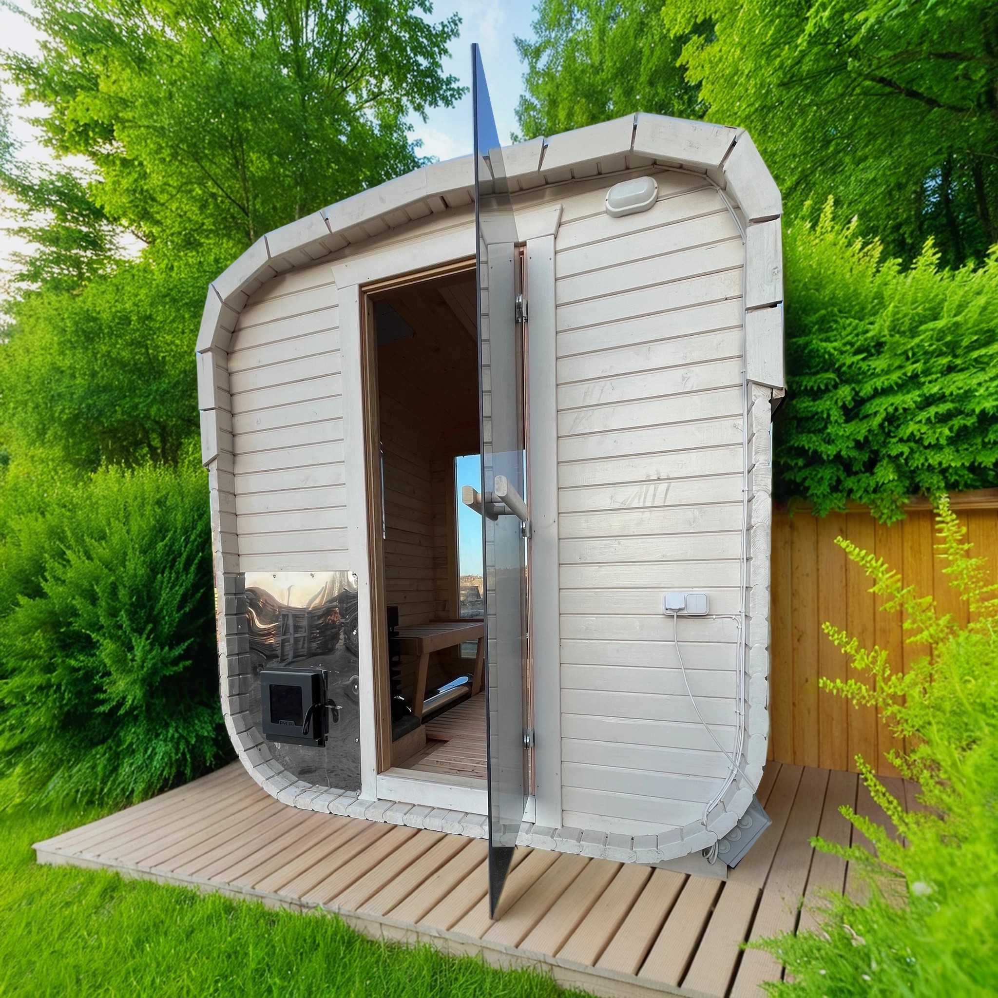 Sauna Ogrodowa Beczka Panorama Fińska Ruska Bania z Piecem - Producent