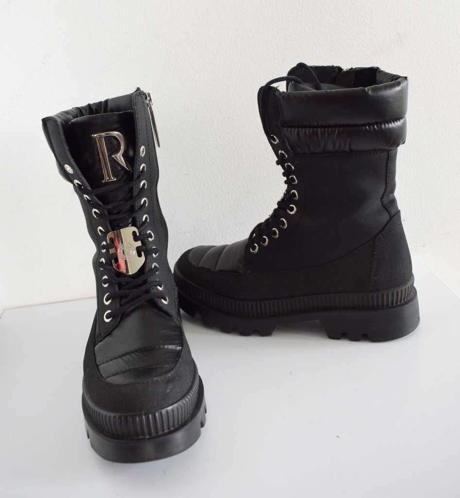 Rage Age Fall Botki czarne buty skórzane 37 kozaki