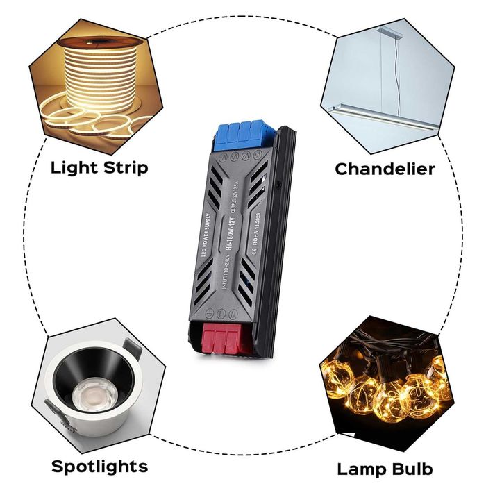 BRIMETI 24 V / 100 W transformator LED – slim