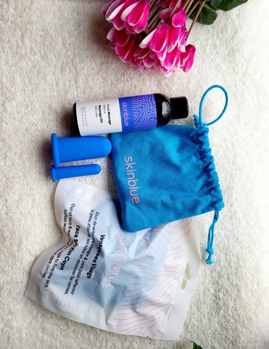 Bańki chińskie do masażu twarzy z olejkiem Skinblue Cellublue