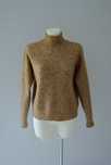 H&M beżowy sweter camel moher wełna mohair wool premium półgolf 34 XS