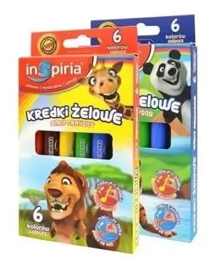 Kredki żelowe 6 kolorów. InSpiria. Nowy Produkt