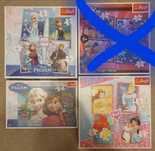 Puzzle Kraina lodu 4w1, księżniczki Disneya