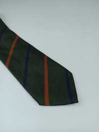 Roxy Ties zielony wełniany krawat w paski