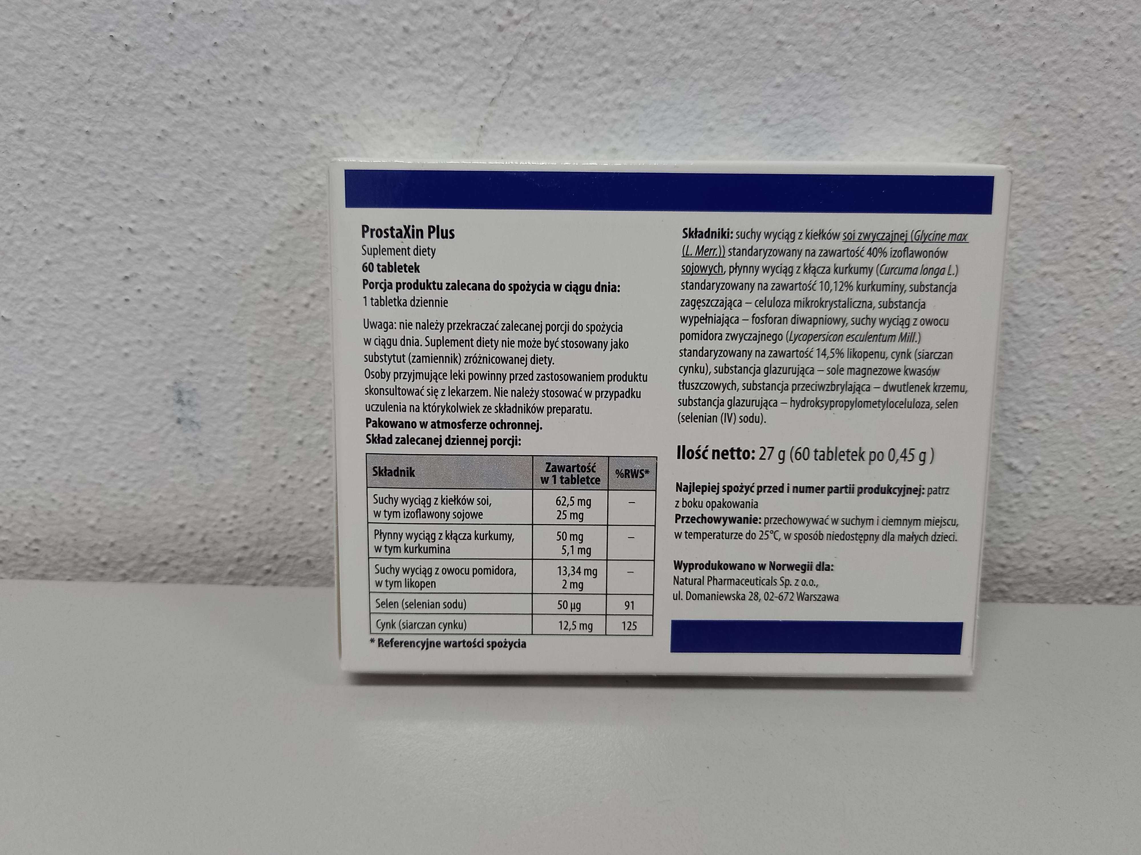 ProstaXin Plus suplement diety na prostatę 60 tabletek