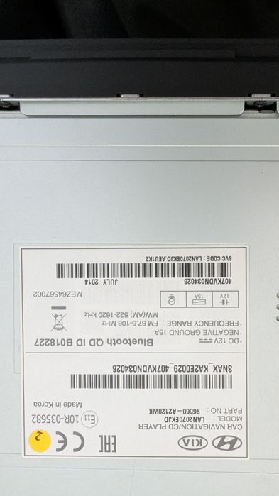 Radio original Kia Ceed 2015