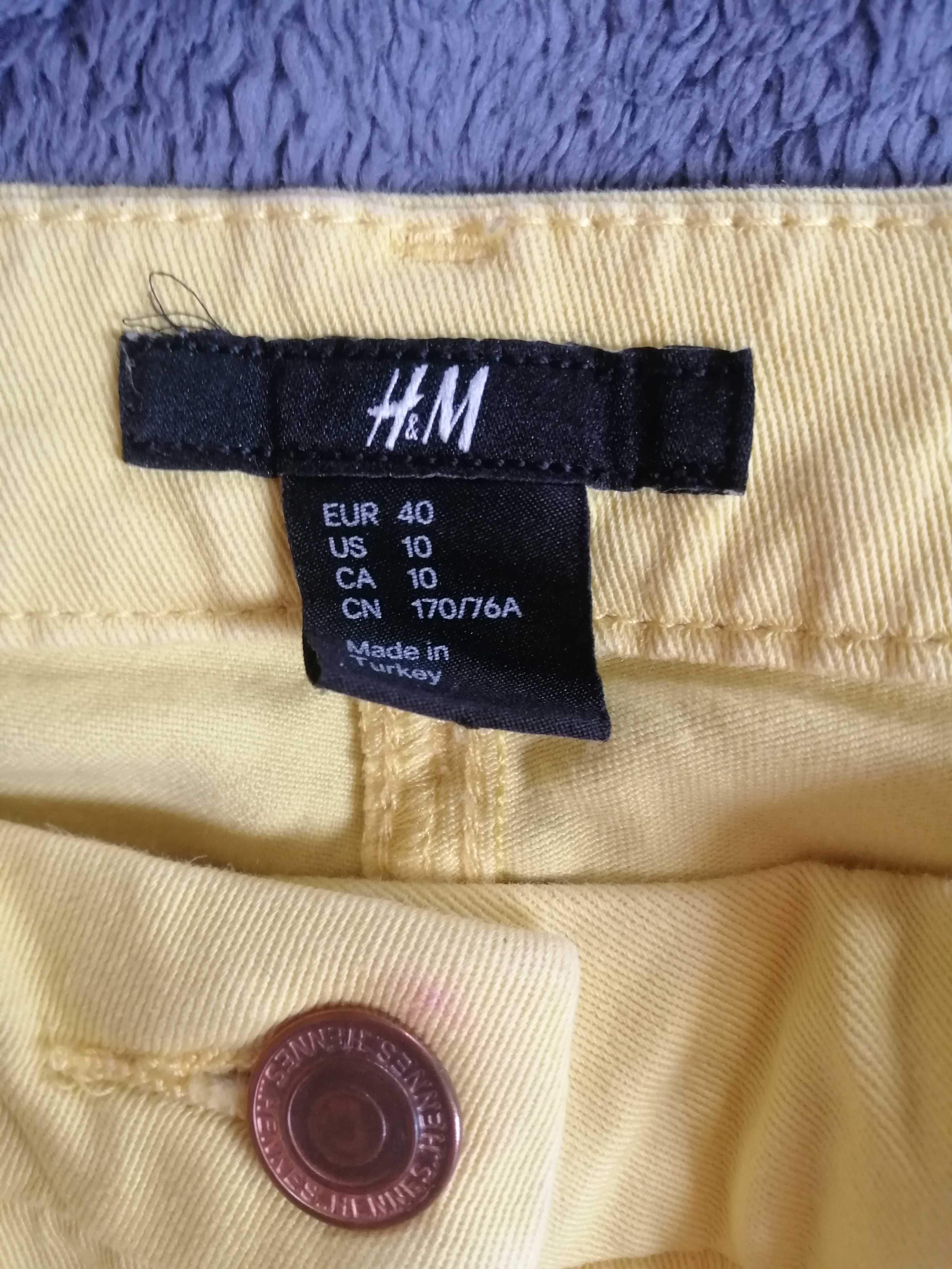 Spodnie żółte H&M r.40
