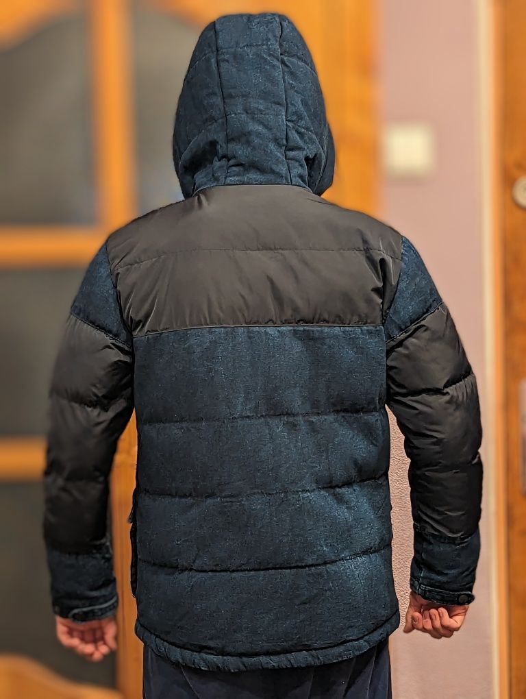 Мужская Куртка ZARA джинсовая со вставками демисезонная утеплённая