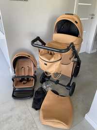 Wózek Anex e-type 2w1 caramel karmelowy nosidełko cybex aton 5