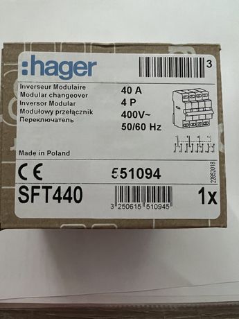 Перемикач Hager SFT 440 4p 40A