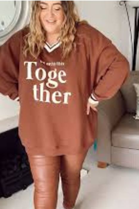 Світшот коричневий на флісі