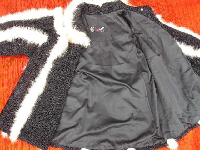 kurtka futro Karakuły z futerkiem roz XL firmy Peter Mangold super