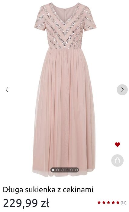 Wyprzedaż 2 sukienka 42 44 cekiny maxi wesele  druhna mama młodej młod