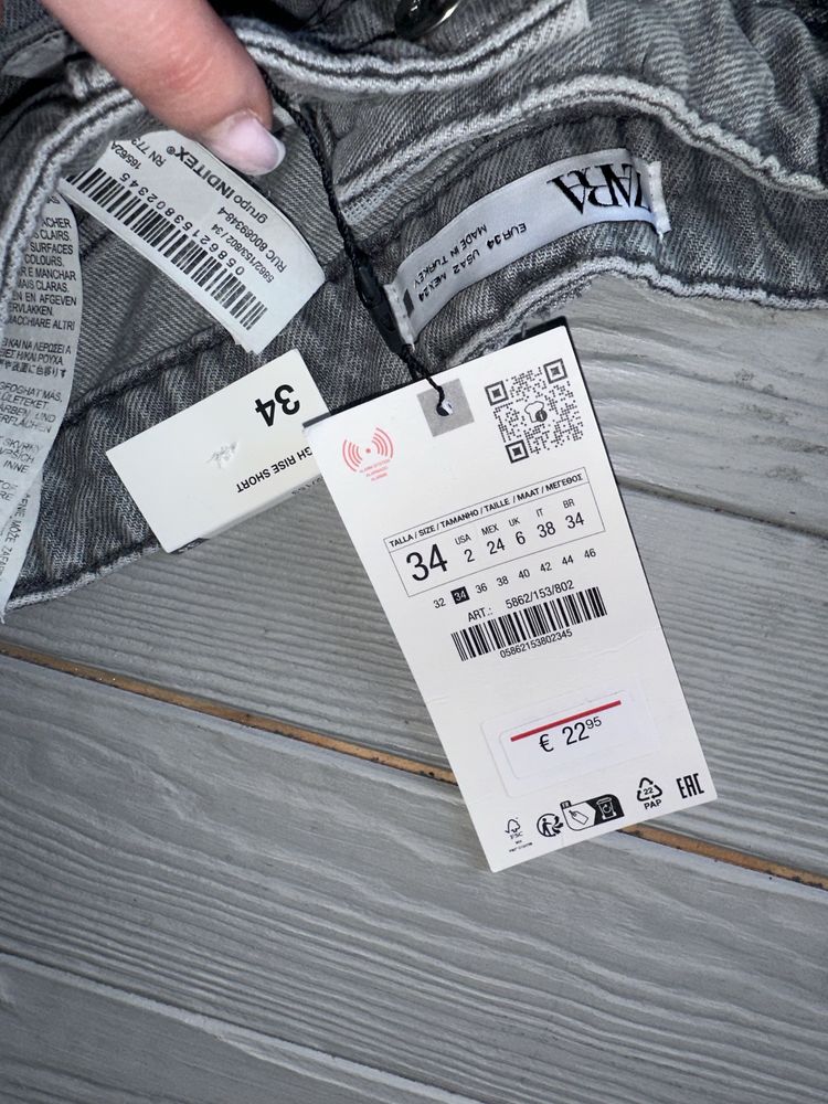 Джинсові шорти Zara з розрізами