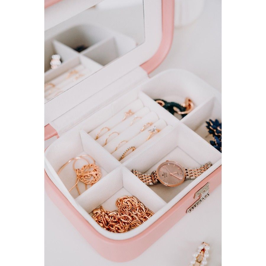 stylowy organizer na biżuterię z lusterkiem - peterson