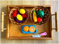 Conjunto de Peças de fruta e Vegetais - Montessori