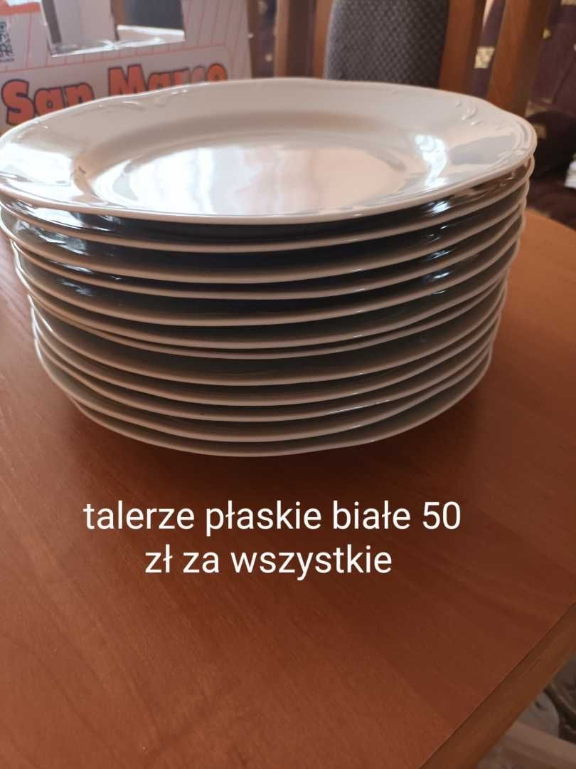 Talerze płaskie duzy zestaw