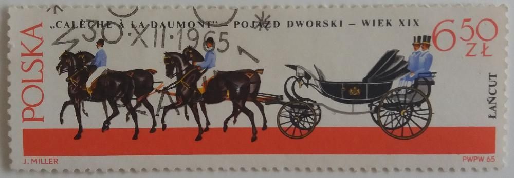 Znaczki pocztowe, Polska 1965, Dawne pojazdy konne