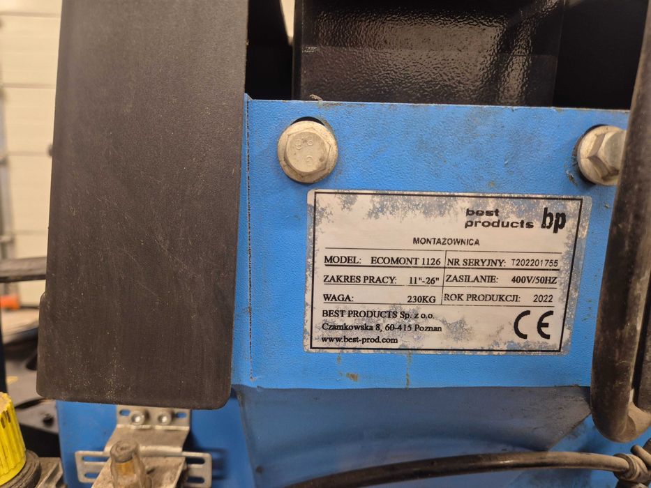 Montażownica do opon RUN-FLAT ECOMONT1126 (2022 r.) automatyczna+RAMIE