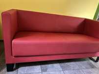 Sofa biurowa, kanapa 2 osobowa skorzana