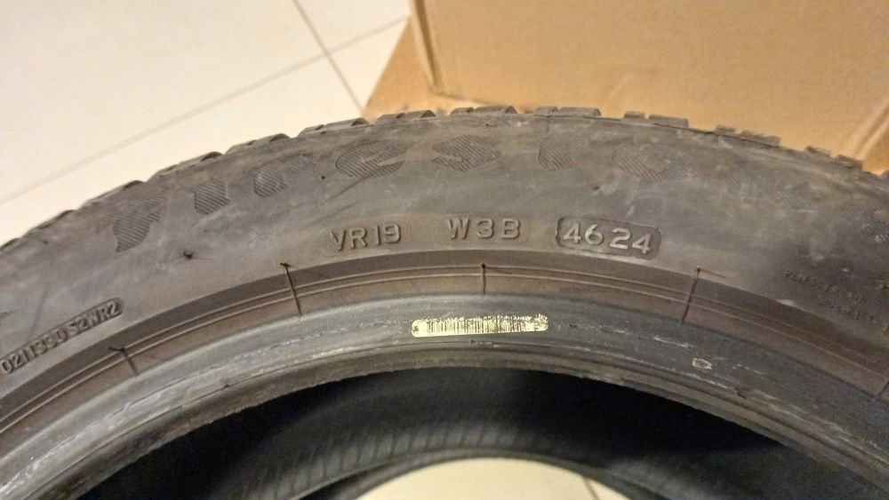 2 opony używane zimowe 195/55/16 Firestone Winterhawk4, bieżnik 7,4mm