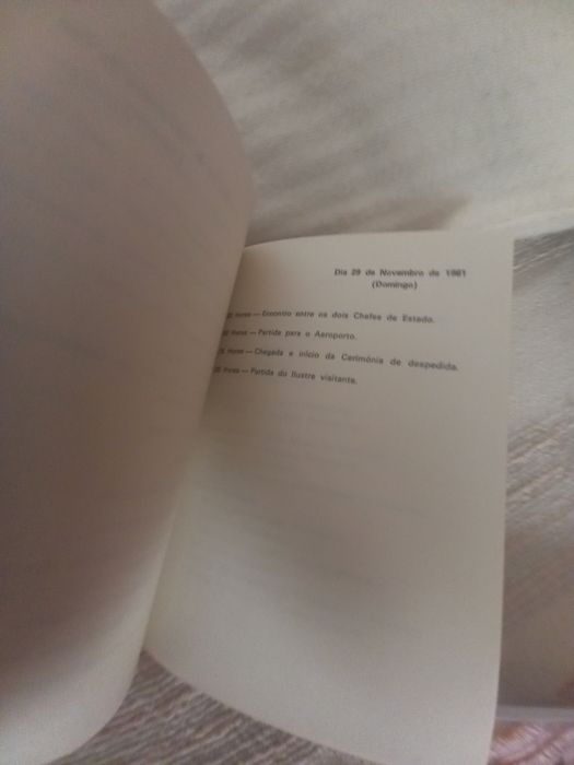 Programa oficial de visita de Ramalho Eanes a Moçambique