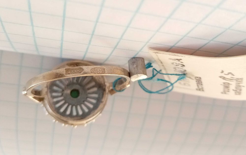 Вінтажний перстень каблучка з бірюзою.  Кольцо розмір 18,5. Срібло 925