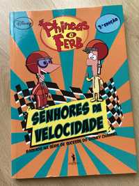 Livro infantil Phineas e Ferb- Senhores da velocidade