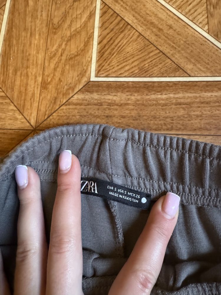 spodnie dresowe zara S M L szerokie z wysokim stanem
