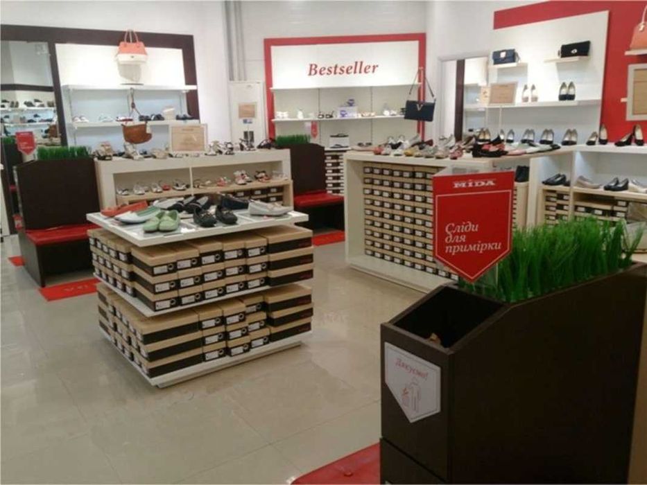Торговельне обладнання, Меблі, Стелажі для Магазину Взуття