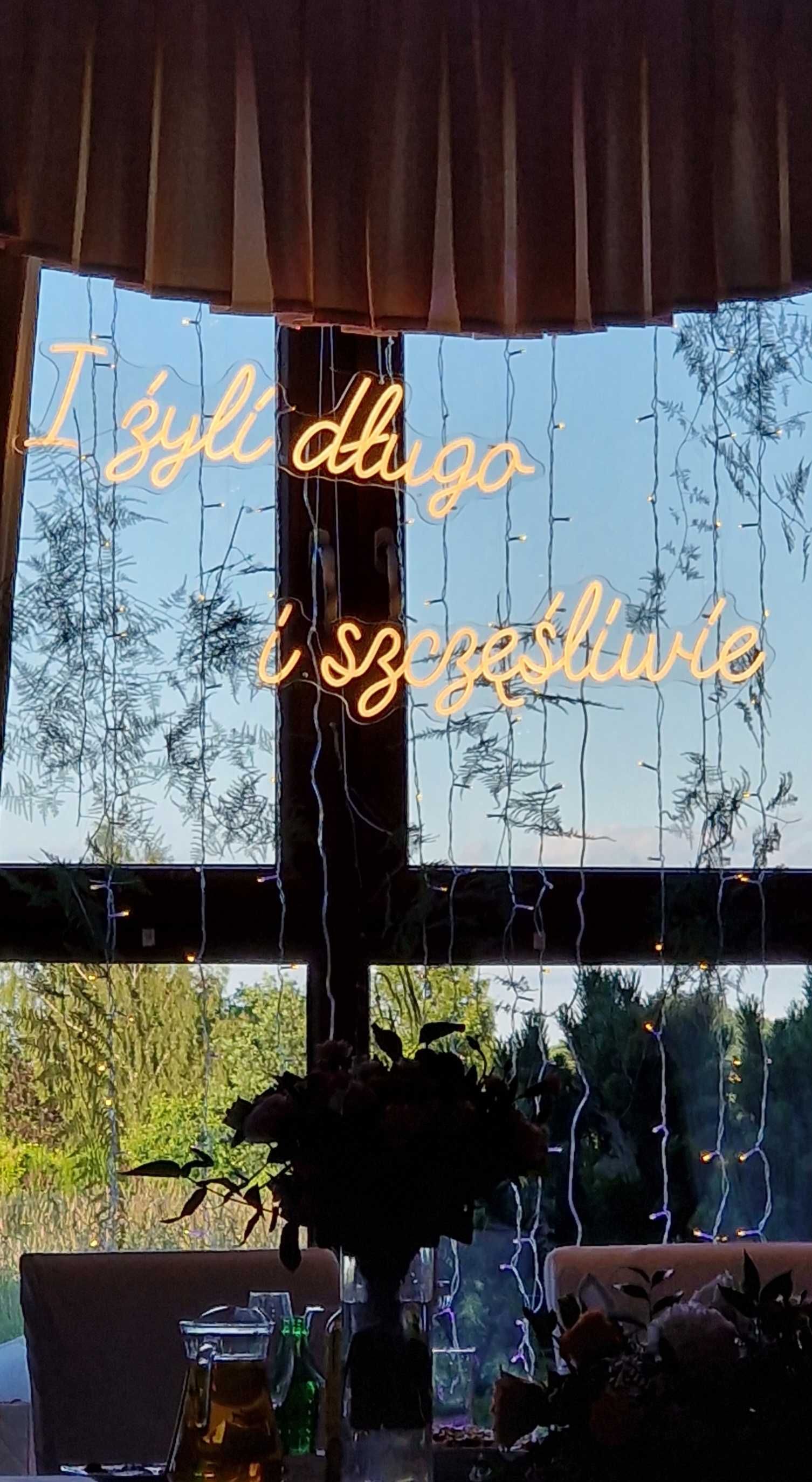 Neon LED "I żyli długo i szczęśliwie"