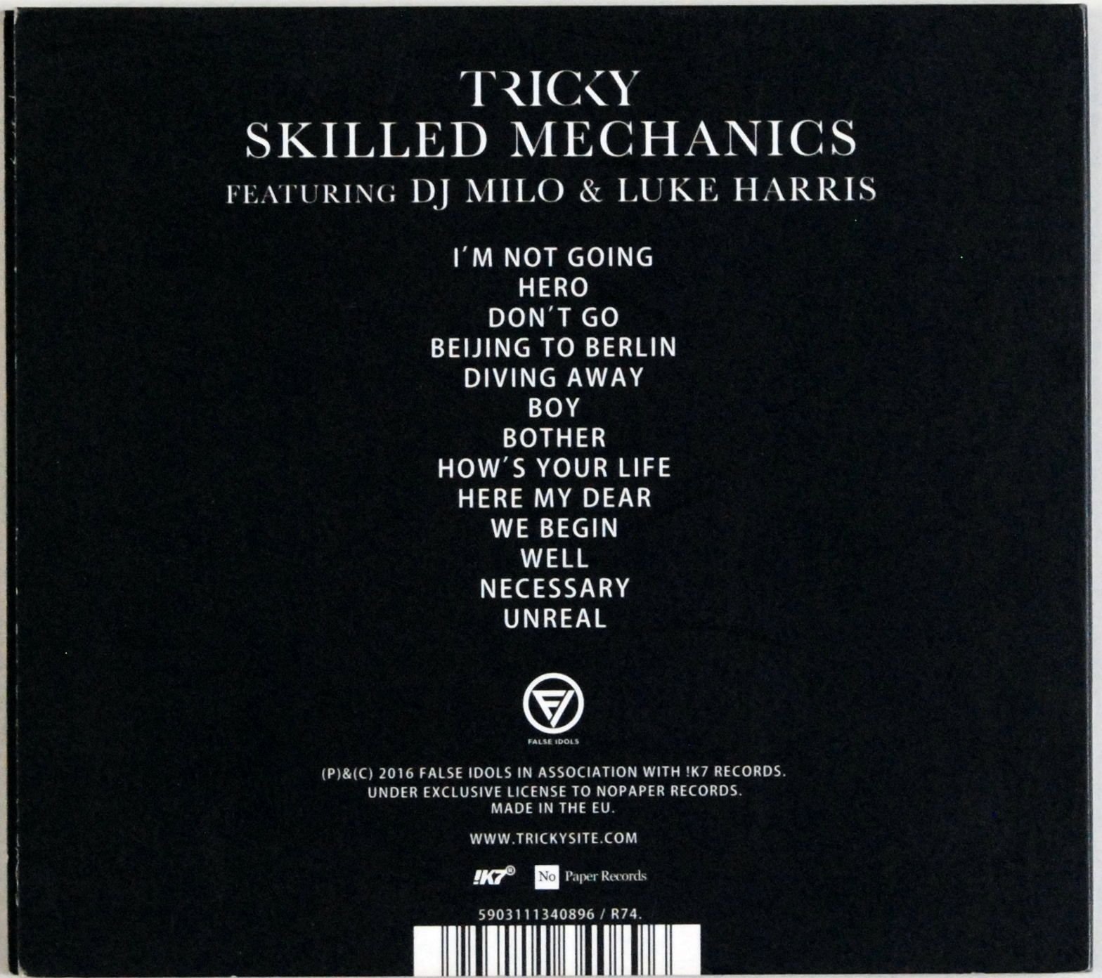(CD) Tricky Featuring Dj Milo & Luke Harris - Skilled Mechanics