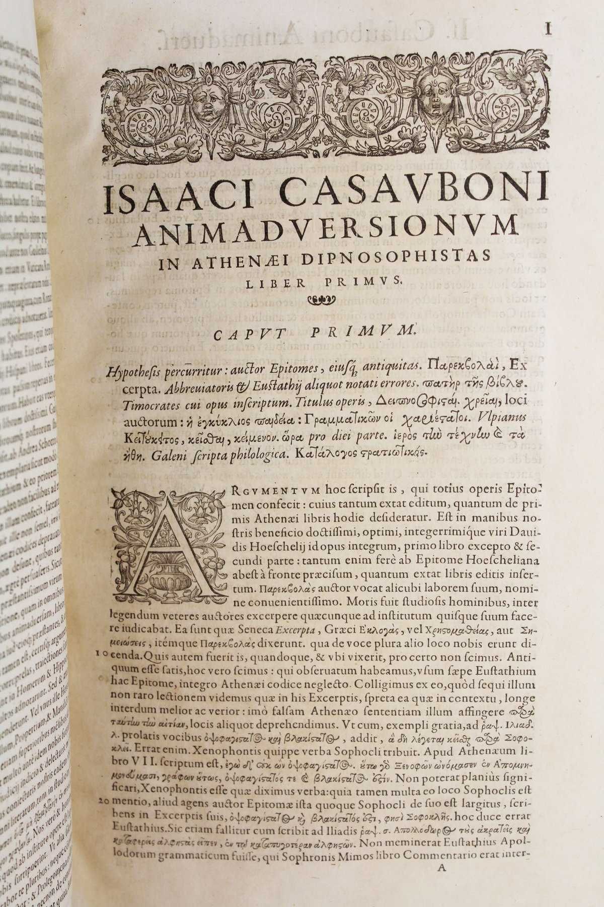 PRECIOSA 1.ª edição do Séc. XVI sobre os clássicos gregos. 1600