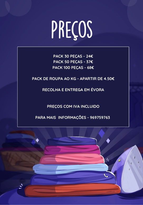 Serviço de Passar Roupa - Évora