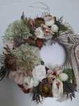 Wianek wiosenny wielkanocny dekoracja okna lub drzwi handmade