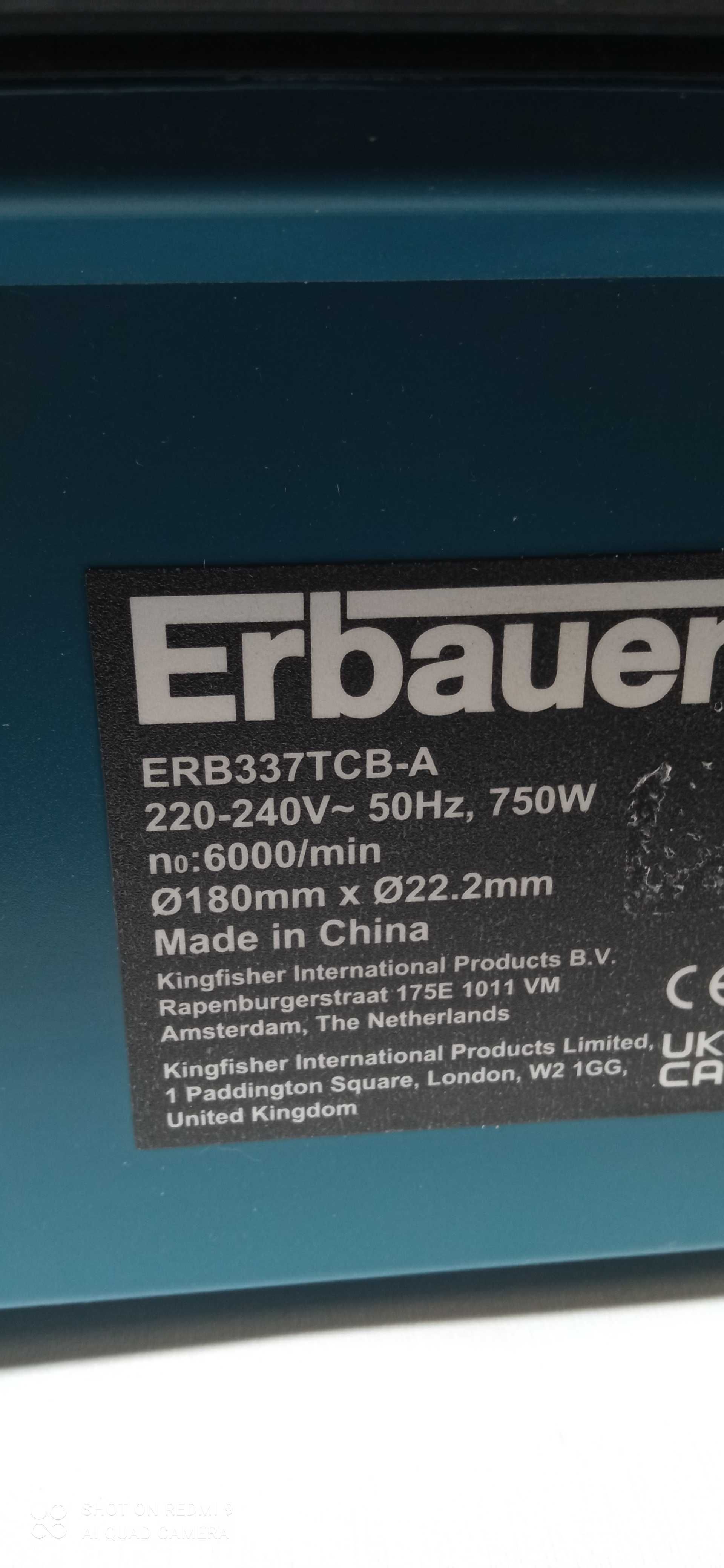 ERBAUER Przecinarka do płytek, Glazury na mokro 750w 230v 180mm
