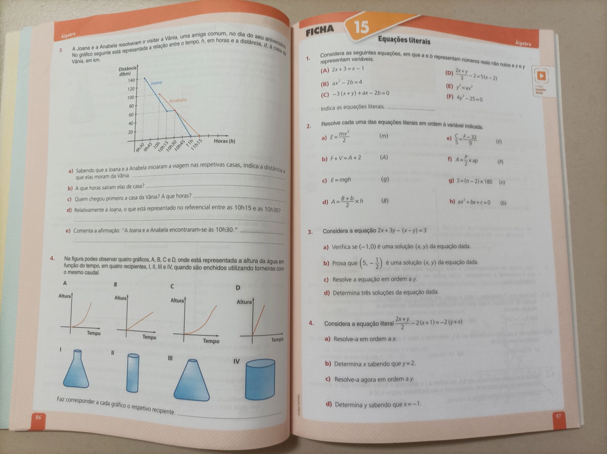 Fichas de Revisão - Matemática 8° Ano - Manual Auxiliar