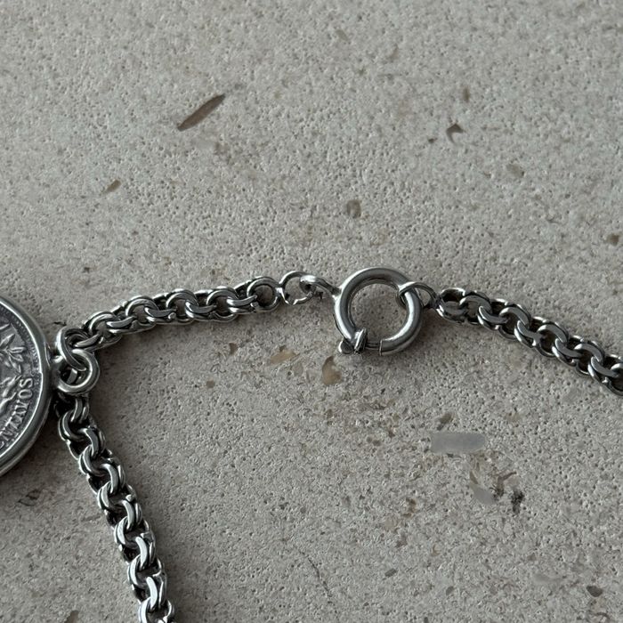 Pulseira em prata portuguesa com moedas