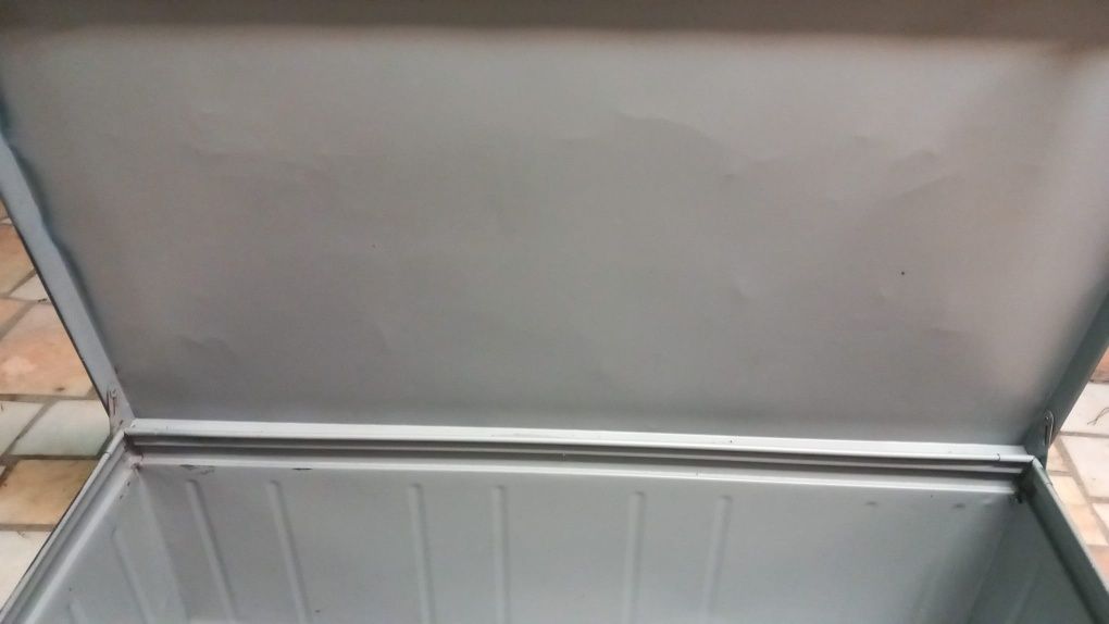 Mala antiga metal,baú de França 108x60x40 interior ótimo estado