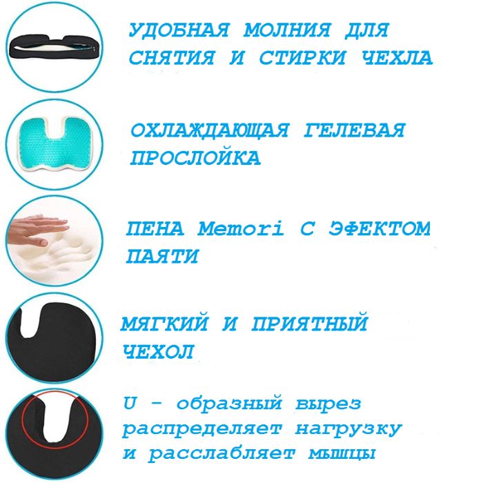 Ортопедическая  подушка с эффектом памяти.Здоровье и комфорт.