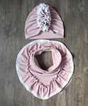 Komplety turban chusta falbanka koronka