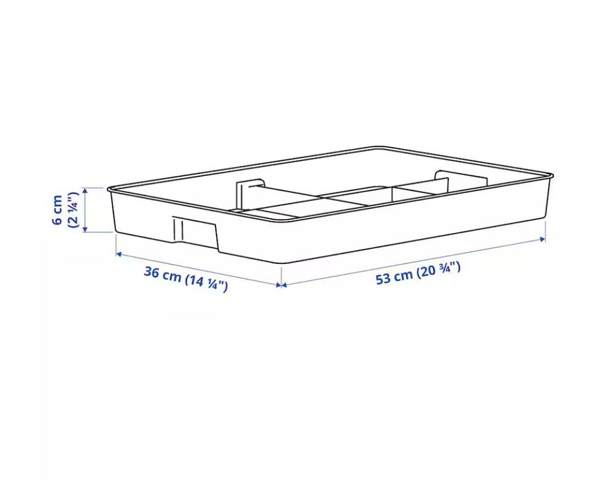 KUGGIS, wkład ikea z 6 przegródkami biały 36x53 organizer na drobiazgi