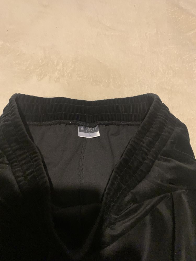 Bluza welurowa czarna-tunika/ dres