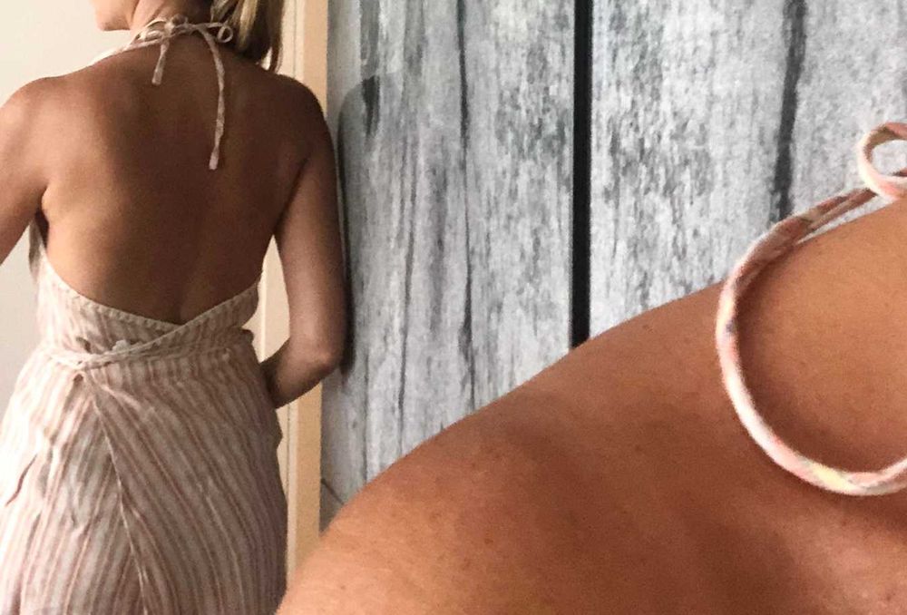 Vestido em linho estampado da Intropia